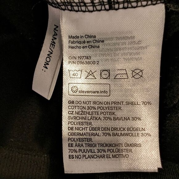 H&M Harry Potter Hogwarts Varsity Black Grey fleece Jacket sweatshirt snap 16/18 - Picture 9 of 9